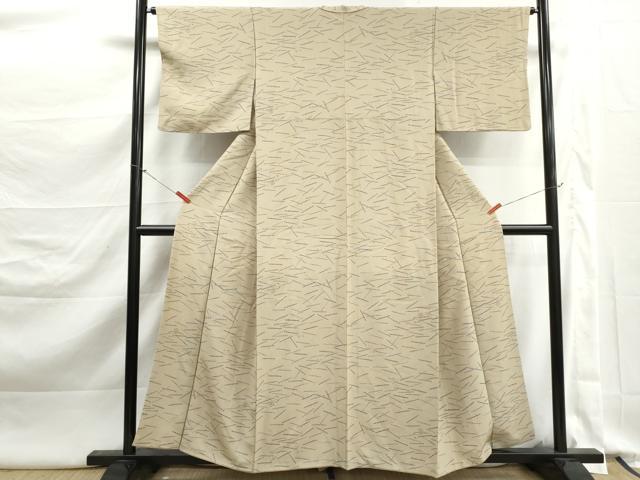 平和屋着物■上質な小紋　楽器文　横笛　正絹　逸品　DABK3362qa