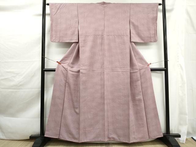 平和屋着物■上質な小紋　霞文　紗綾形地紋　正絹　逸品　DABK3393qa