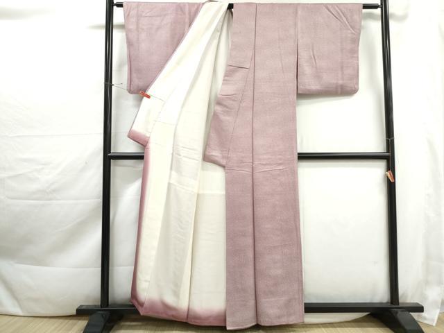 平和屋着物■上質な小紋　霞文　紗綾形地紋　正絹　逸品　DABK3393qa