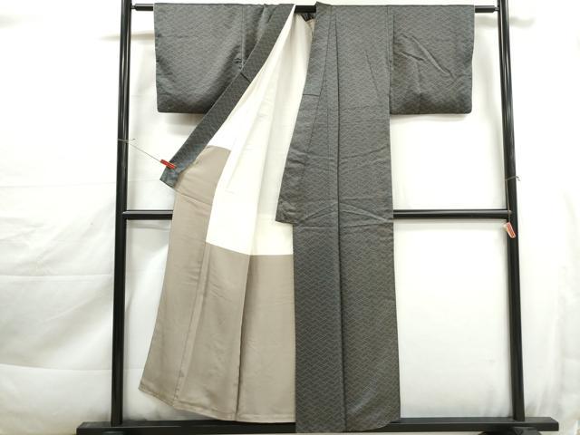平和屋着物■男性　小紋　網目文　正絹　逸品　DABK3400qa