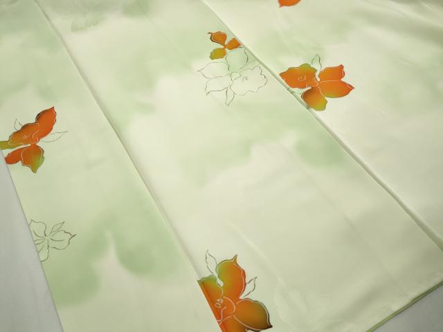 平和屋着物■上質な小紋　舞花文　地紋起こし　暈し染め　正絹　逸品　DABK3408qa