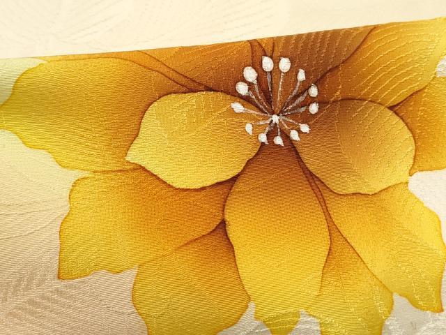 平和屋着物■訪問着　地紋起こし　草花文　正絹　逸品　DABK3419qa