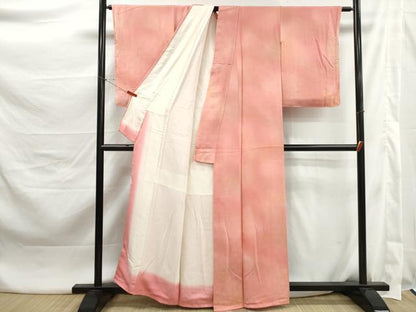 平和屋着物■上質な小紋　舞花地紋　暈し染め　正絹　逸品　DABK3420qa