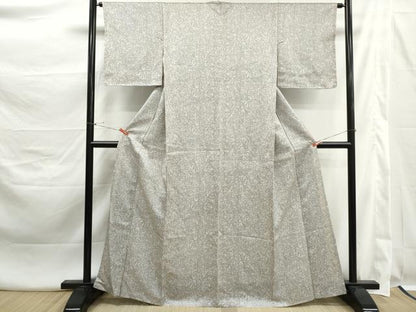 平和屋着物■上質な小紋　大小あられ間道　正絹　逸品　DABK3429qa