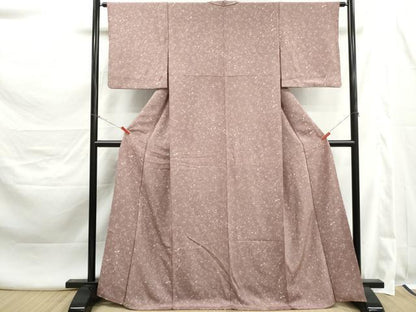 平和屋着物■上質な小紋　枝花文　正絹　逸品　DABK3430qa
