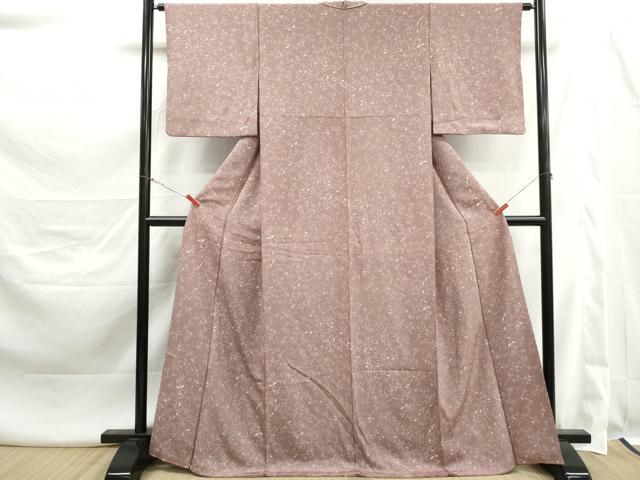 平和屋着物■上質な小紋　枝花文　正絹　逸品　DABK3430qa