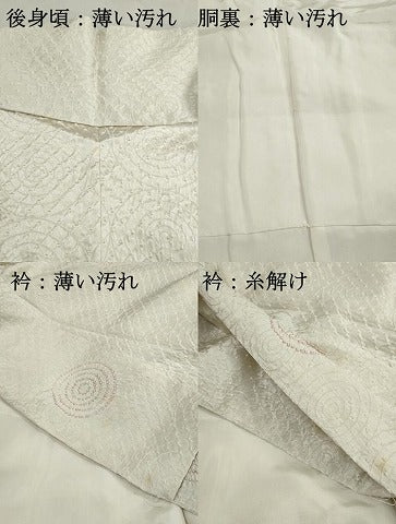 平和屋着物■上質な小紋　総絞り　渦巻文　正絹　逸品　DABK3433qa