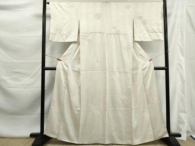 平和屋着物■上質な小紋　総絞り　渦巻文　正絹　逸品　DABK3433qa