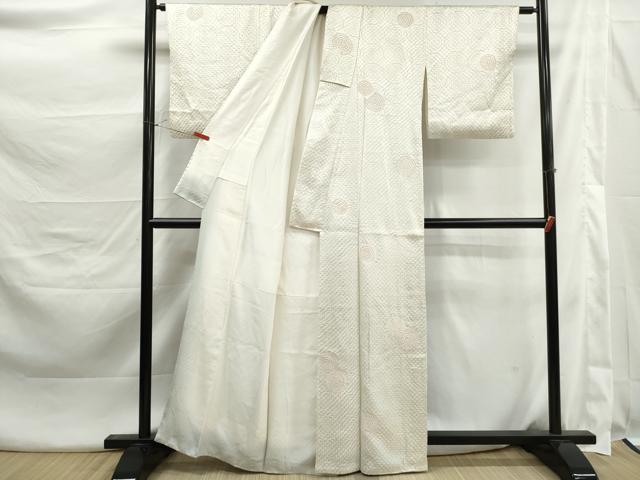 平和屋着物■上質な小紋　総絞り　渦巻文　正絹　逸品　DABK3433qa
