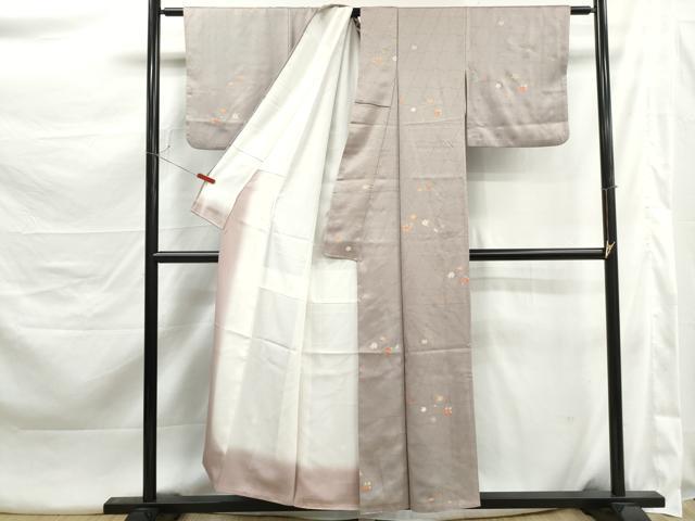 平和屋着物■上質な小紋　舞花文　瓦　金彩　正絹　逸品　DABK3442qa