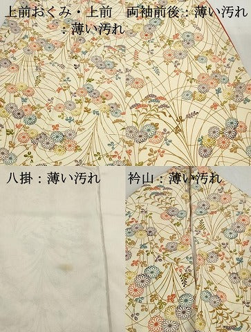 平和屋着物■上質な小紋　型染め　草花文　正絹　逸品　DABK3444qa