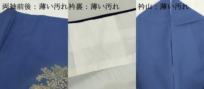 平和屋着物■訪問着　渡橋風景花文　暈し染め　金彩　正絹　逸品　DABK3453qa