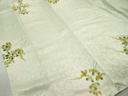 平和屋着物■上質な小紋　枝葉文　暈し染め　正絹　逸品　DABK3458qa