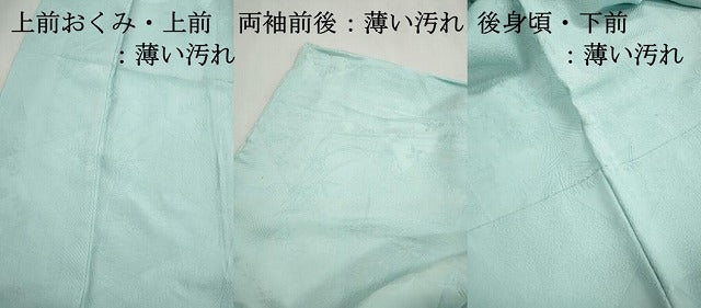 平和屋着物■上質な色無地　切嵌更紗花地紋　白藍色　鈴乃屋扱い　正絹　逸品　DABK3467qa