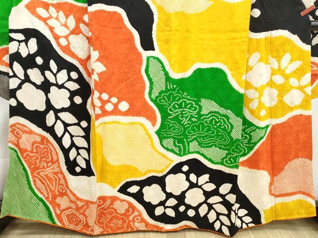 平和屋着物■豪華振袖　総絞り　松竹梅　正絹　逸品　DABK3476qa