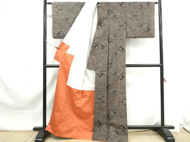 平和屋着物■本場大島紬　7マルキ　石畳花文　正絹　逸品　DABK3498qa
