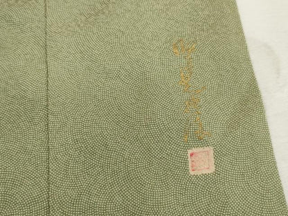 平和屋着物■伝統工芸師　服部光擴　江戸小紋　鮫小紋柄　正絹　逸品　DABK3500qa