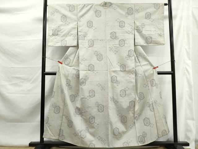 平和屋着物■上質な紬　亀甲花文　正絹　逸品　DABK3512qa