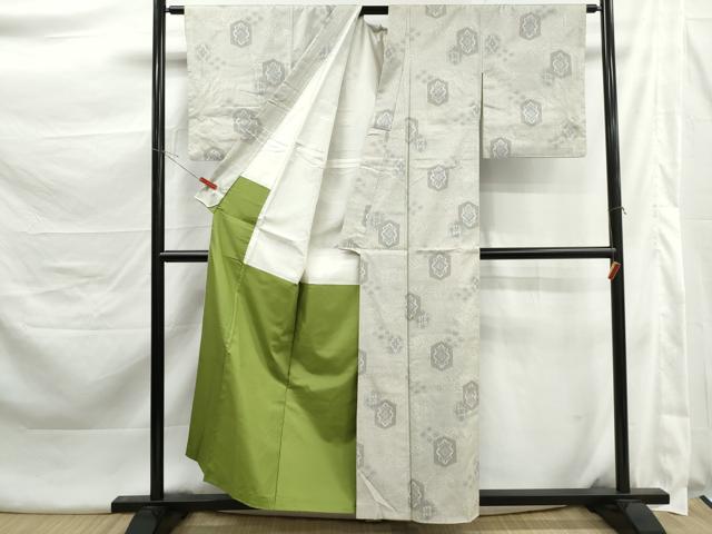 平和屋着物■上質な紬　亀甲花文　正絹　逸品　DABK3512qa