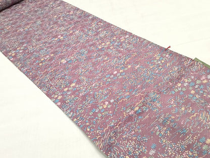 平和屋着物▼羽織・コート　反物　羽尺　草花文　ほていや扱い　逸品　未使用　DABK3565zy