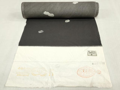 平和屋着物●江戸小紋　反物　着尺　ぽっくり下駄　檳榔子染色　逸品　未使用　DABK3609zy