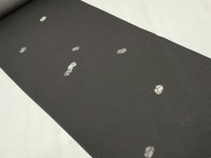 平和屋着物●江戸小紋　反物　着尺　ぽっくり下駄　檳榔子染色　逸品　未使用　DABK3609zy