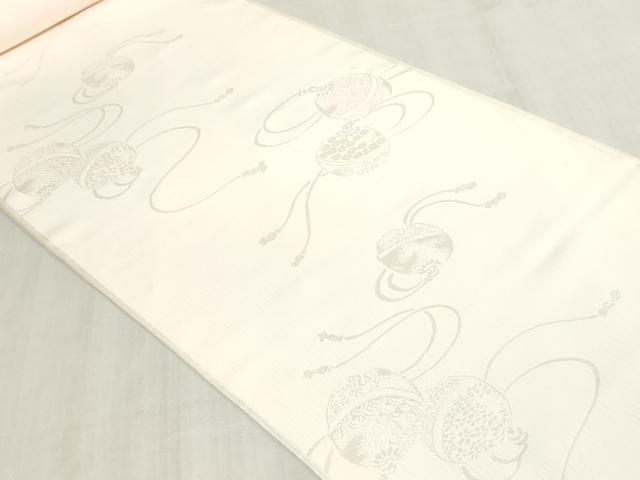 平和屋着物▼長襦袢　反物　着尺　鈴　暈し染め　桜色　逸品　未使用　DABK3655zy