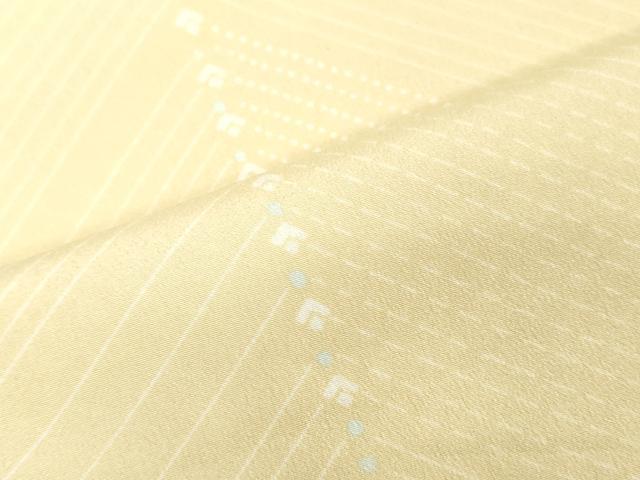 平和屋着物▼長襦袢　反物　着尺　幾何学文　東レシルック　洗える着物　未使用　DABK3659zy