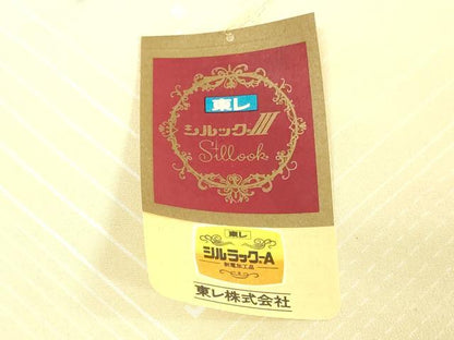 平和屋着物▼長襦袢　反物　着尺　幾何学文　東レシルック　洗える着物　未使用　DABK3659zy
