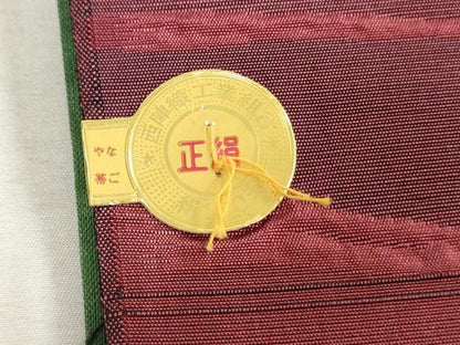 平和屋着物▼西陣　名古屋帯　帯反物　抽象文様　証紙付き　逸品　未使用　DABK3661zy