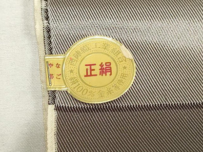 平和屋着物▼西陣　名古屋帯　帯反物　花唐草文　証紙付き　逸品　未使用　DABK3662zy