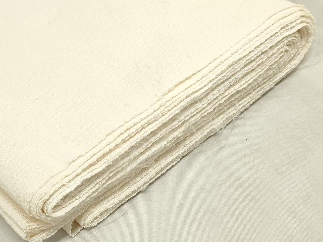 平和屋着物▼羽織・コート　白生地　反物　羽尺　生成り色　逸品　未使用　DABK3727zy