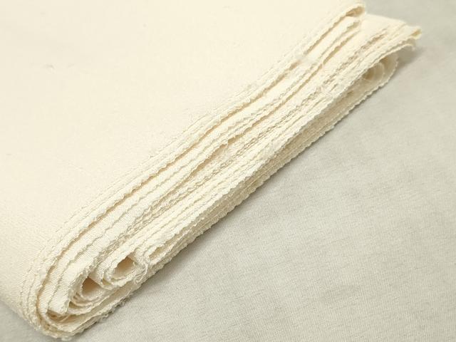 平和屋着物▼羽織・コート　白生地　反物　羽尺　生成り色　逸品　未使用　DABK3728zy