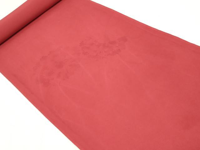 平和屋着物▼塩瀬　名古屋帯　帯反物　カーネーション　逸品　DABK3734zy