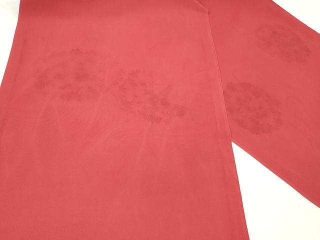 平和屋着物▼塩瀬　名古屋帯　帯反物　カーネーション　逸品　DABK3734zy