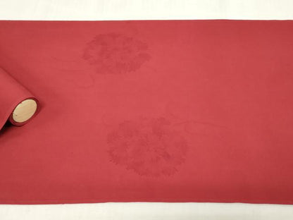 平和屋着物▼塩瀬　名古屋帯　帯反物　カーネーション　逸品　DABK3734zy