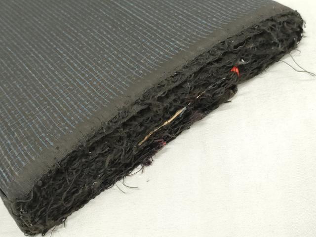 平和屋着物▼男性　本場大島紬　反物　着尺　格子　穂積タカ作　証紙付き　逸品 未使用 DABK3745zy
