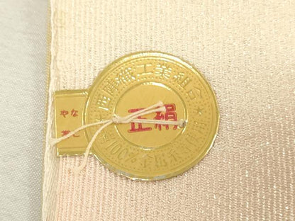 平和屋着物▼西陣　島原織物謹製　名古屋帯　帯反物　綴れ　流水文　金銀糸　証紙付き　逸品　未使用　DABK3777zy