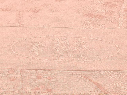 平和屋着物▼色無地　反物　着尺　風景地紋　紅梅色　逸品　未使用　DABK3808zy