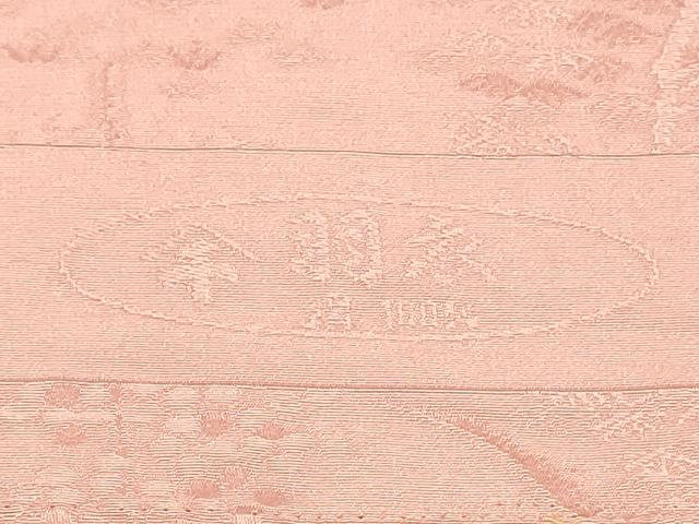 平和屋着物▼色無地　反物　着尺　風景地紋　紅梅色　逸品　未使用　DABK3808zy