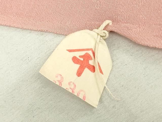 平和屋着物▼色無地　反物　着尺　風景地紋　紅梅色　逸品　未使用　DABK3808zy