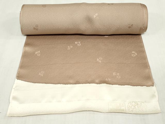 平和屋着物▼付下げ　解き反物　着尺　駒刺繍　草花文　金彩　逸品　DABK3836zy