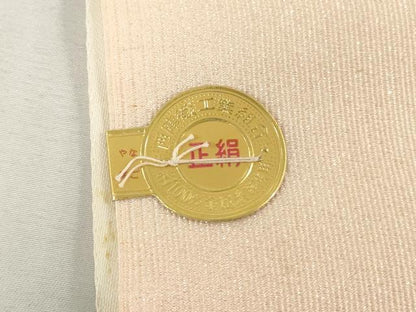平和屋着物▼西陣　島原織物謹製　名古屋帯　帯反物　唐織　花蝶文　金銀糸　証紙付き　逸品　未使用　DABK3863zy