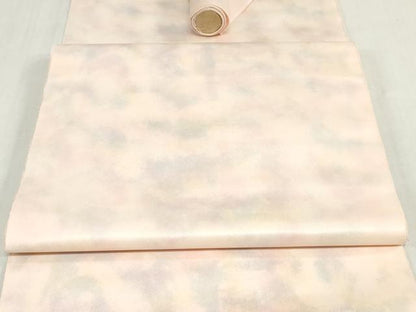 平和屋着物▼西陣　名古屋帯　帯反物　ワンポイント螺鈿　霞文　証紙付き　逸品　未使用　DABK3865zy