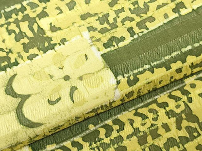 平和屋着物▼羽織・コート　反物　羽尺　本臈纈染　横段花文　逸品　未使用　DABK3903zy