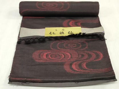 平和屋着物▼紘雅紬　反物　着尺　手織　流水文　証紙付き　逸品　未使用　DABK3908zy