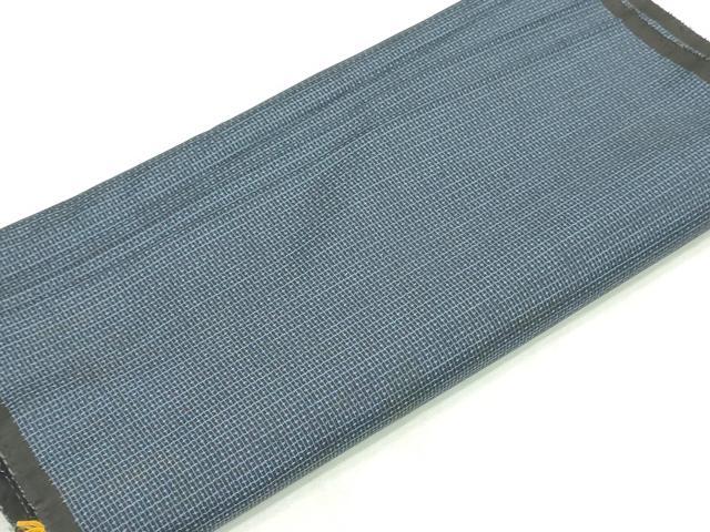 平和屋着物▼男性　本場大島紬　反物　着尺　アンサンブル　100亀甲　総詰め　岡崎勉作　証紙付き　逸品　未使用　DABK3964zy