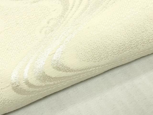 平和屋着物▼白生地　反物　着尺　立波地紋　生成り色　逸品　未使用　DABK3970zy