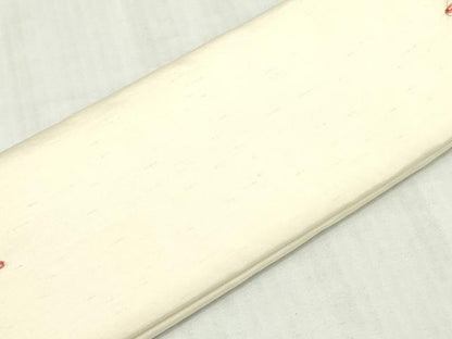 平和屋着物▼白生地　反物　着尺　生成り色　御召縮緬　逸品　未使用　DABK3971zy