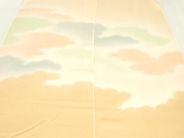 平和屋着物▼付下げ　反物　着尺　錦彩織　霞文　暈し染め　逸品　未使用　DABK3990zy